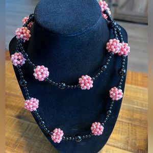 NIB - Mine Finds by Jay King Pink Pearl & Black Agate Necklace